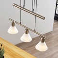 Lampenwelt.com, Höhenverstellbare Pendellampe Delira 3-fl. nickel