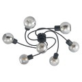 Lindby LED-Deckenleuchte Ciala, 7fl, schwarz smoke