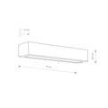 Wandlampe Gipsy aus Gips up/down eckig Breite 70cm