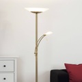 Altmessingfarbene LED-Stehleuchte Ilinca, dimmbar