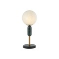Tischleuchte Polly mit Glasschirm, Marmor-Element