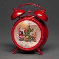 Konstsmide, Konstsmide 4375-550 LED-Szenerie Wecker mit Weihnachtsmann und Kind mit Timer Warm-Weiß LED Rot