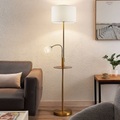 Lindby Aovan Stehlampe mit Ablage und USB, bronze