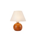 Tischlampe Gill, Holz rustic/Schirm weiß