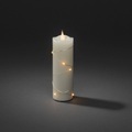 LED-Wachskerze creme Lichtfarbe Bernstein 15,2 cm