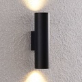 Arcchio Dilana Wandleuchte, rund, 2-fl., schwarz