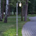 Gebogene Mastleuchte Mian aus Edelstahl