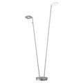 LED-Stehleuchte Dent, dimmbar, CCT, 2 x 8W, nickel