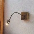 LED-Wand-Leseleuchte Mayar mit Flexarm, altmessing