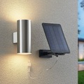 LINDBY, Lindby Maurun LED-Solarwandleuchte, silber