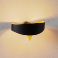 Selene, Schwarz-goldene Designer-Wandleuchte Scudo
