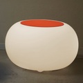 Moree, Tisch BUBBLE Indoor LED E27-Lampe + Filz orange