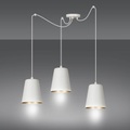 EMIBIG LIGHTING, Pendelleuchte Link mit drei Schirmen, weiß
