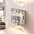 Lampenwelt.com, LED-Wandlampe Neelie mit Glassteinen, 1-flammig