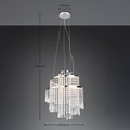 LED-Hängelampe Pomp, Ø 38 cm, chrom, Acryl/Metall, CCT