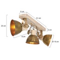 Deckenspot Gearwood, 3-flammig bronze
