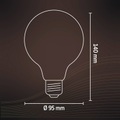 Smart E27 dim to warm LED Glühbirne G95 goldline 7W 806 lm 1800K - 3000K