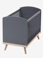 Babybett Confetti mit höhenverstellbarem Lattenrost grau