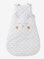 Ärmelloser Schlafsack mit Hasenmotiv weiss, grau bedruckt