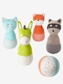 Baby-Kegelspiel mit Katze mehrfarbig