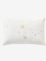 Baby Kissenbezug Kuscheltiere weiss, sterne