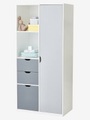VERTBAUDET, Kinderzimmer-Schrank ,,Passe-Passe weiss/grau