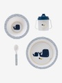 VERTBAUDET, 4-teiliges Esslern-Set, BPA-frei pack blau/wal