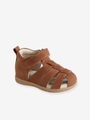 Lauflern-Sandalen für Baby Jungen, Leder braun