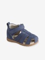 Lauflern-Sandalen für Baby Jungen, Leder marine