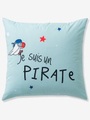 Set aus Bettdecken- und Kissenbezug ,,Pirat blau/rot gestreift
