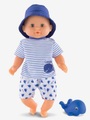 Babypuppe mit Blauwal blau