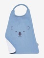 Großes Lätzchen mit Namensstickerei blau