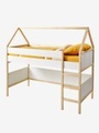 Kinder Hochbett ,,Cabane, Hausform weiss/natur