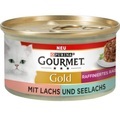 Gourmet Gold Raffiniertes Ragout 12 x 85 g - Lachs und Seelachs Duo