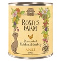 Rosie's Farm Adult 6 x 800 g - Huhn & Truthahn