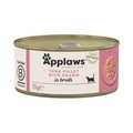 24 x 70 g Applaws Nassfutter in Brühe & Gelee + 30 g Cat Tuna Loin gratis! - Thunfischfilet & Garnele in Brühe