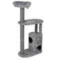 Katzenbaum Royal Silver - grau / florales Design