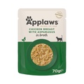Applaws Katzenfutter Sparpaket 48 x 70 g im Pouch - Hühnerbrust mit Spargel