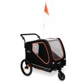 Nomad Tales, Nomad Tales Spirit Bike Trailer, ebony / tangerine - L 145 x B 72 x H 102 cm, bis 45 kg