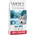 12 + 2,4 kg gratis! Wolf of Wilderness Adult 14,4 kg - Blue River Lachs neue Rezeptur
