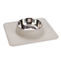 Karlie Edelstahlnapf Silikon Dex - 350 ml, Ø 14 cm Hellgrau