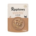 Applaws Katzenfutter Super-Sparpaket 96 x 70 g im Pouch - Huhn mit Wildreis