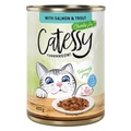 Catessy, Sparpaket Catessy Häppchen in Sauce oder Gelee 24 x 400 g - mit Lachs und Forelle in Sauce
