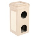 bitiba, Faltbarer Katzenturm Soft’n Scratchy - beige / weiß