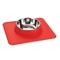 Karlie Edelstahlnapf Silikon Dex - 350 ml, Ø 14 cm Rot