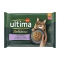 40 + 8 gratis! 48 x 85 g Ultima Katzenfutter 4,08 kg - Sterilized: Huhn und Lachs