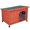 Spar-Komplettset: Hundehütte Woody Flachdach mit Isolierung - Größe M: B 104 x T 66 x H 70 cm