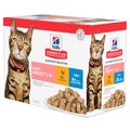 Hill´s Science Plan Frischebeutel 12 x 85 g - Light Adult Fleisch & Fisch Auswahl