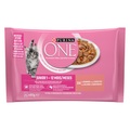 Purina One, Purina ONE Junior 4 x 85 g - Lachs & Karotten
