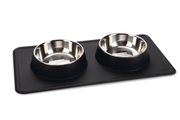 Karlie Diner Set Silikon Dex - 2 X 350 ml, Ø 14 cm Schwarz